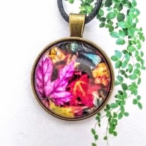 Fall Autumn Leaves Necklace